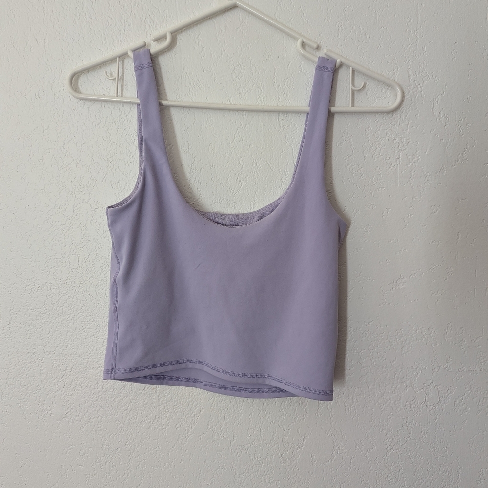 Vuori Daily Crop Tank Top Zinnia Purple Size Xs Light Stains - Picture 7 of 9